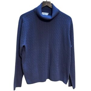 Pendleton CashmereTurtleneck Sweater in Deep lavender blue size XL